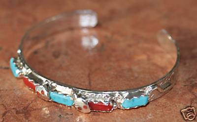 Zuni Native American  Stone Bracelet by Effie C.