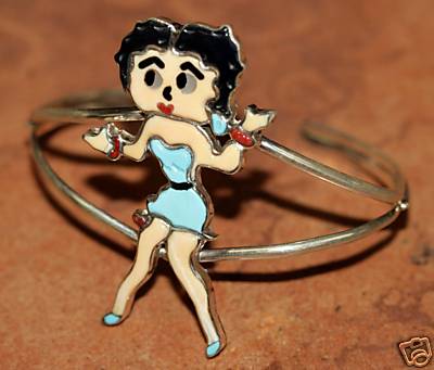 Zuni Sterling Betty Boop Bracelet by AL Shirley