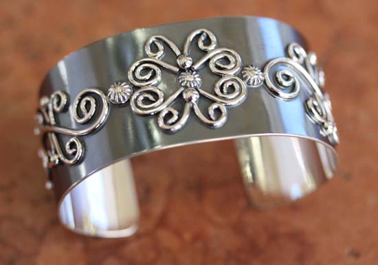 Navajo Sterling Silver Bracelet by Nakai