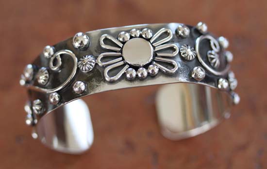 Navajo Sterling Silver Bracelet by Nakai