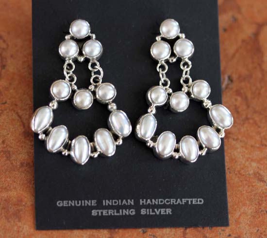 Navajo Freshwater Pearl Earrings by Nakai