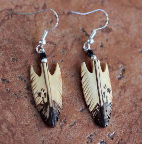 Navajo Sterling Silver Feather Earrings