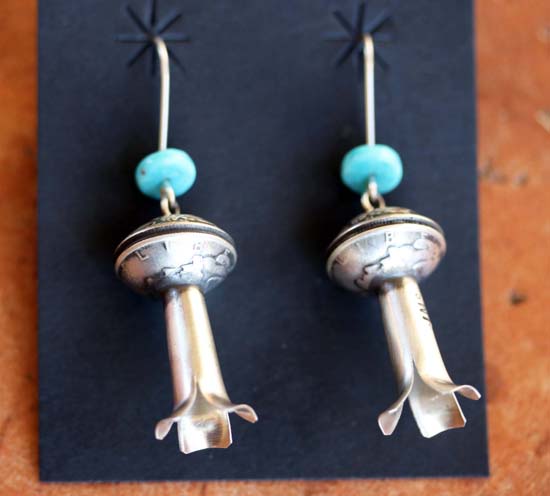 Navajo Silver Turquoise Earrings by McCabe