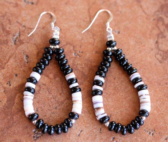 Navajo Silver Beaded Earrings