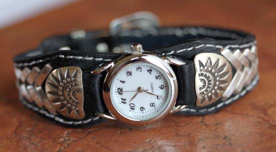 Navajo Native American Leather Womens Watch