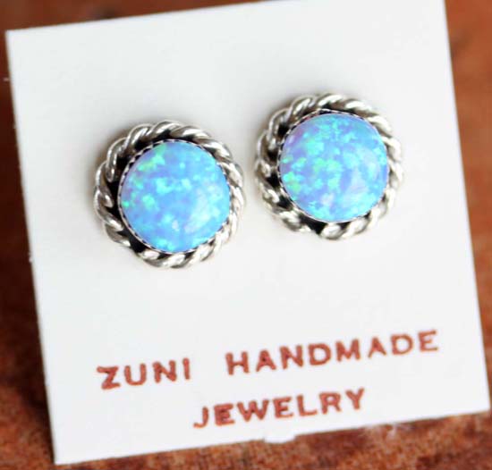 Navajo Created Opal Earrings