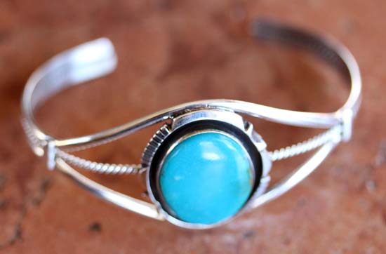 Navajo Silver Turquoise Bracelet