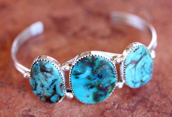 Navajo Silver Turquoise Bracelet