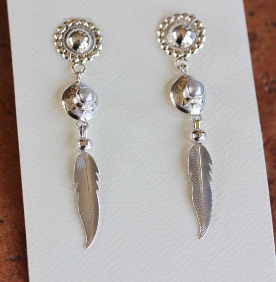 Navajo Freshwater Pearl Earrings by Nakai