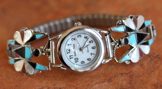 Zuni Silver Butterfly Ladies Watch