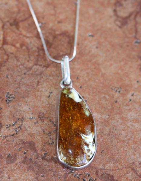 Baltic Amber Sterling Silver Necklace