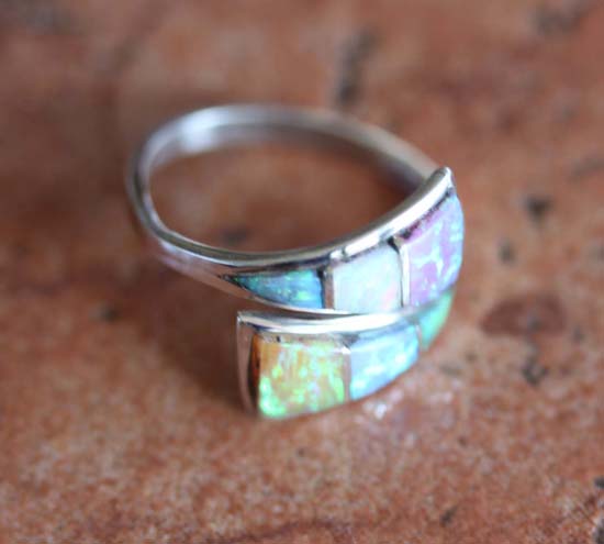 Zuni Created Opal Ring Size 6_9 by Cena