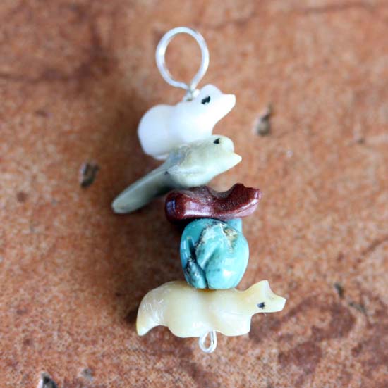 Zuni Beaded Animal Fetish Pendant