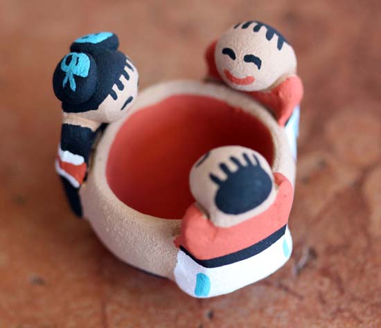 Native American Mini Clay Friendship Pot