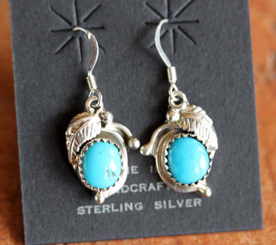 Navajo Silver Turquoise Earrings