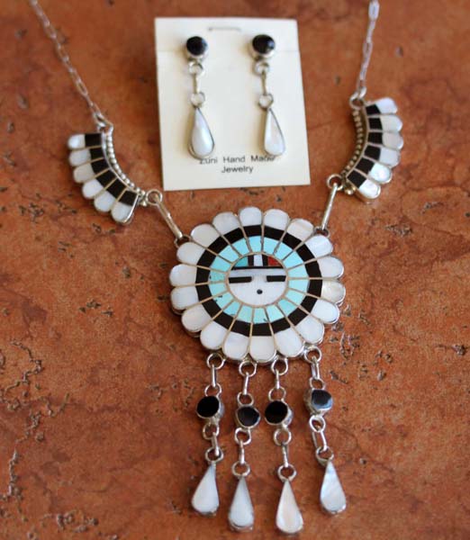 Zuni Sunface Necklace Set J Massie