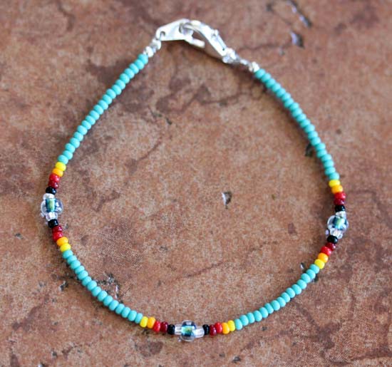 Navajo Silver Beaded Bracelet