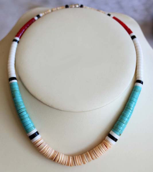 Beaded Heishi Strand Necklace