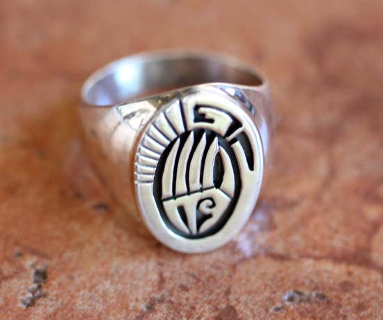 Hopi Silver Bear Paw Ring Size 11