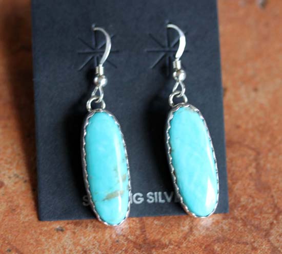 Navajo Silver Turquoise Earrings