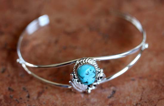 Navajo Silver Turquoise Bracelet