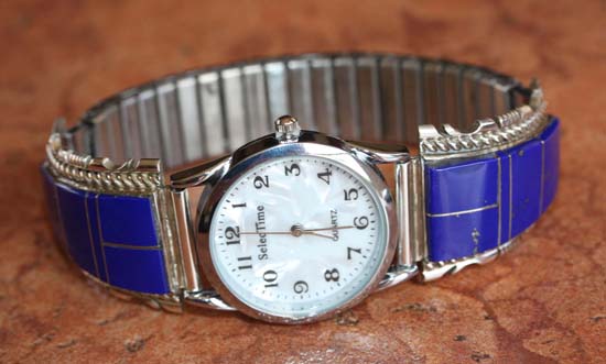 Navajo Silver Lapis Men's Watch