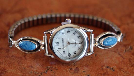 Navajo Denim Lapis Ladies Watch by Etta Larry