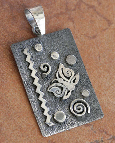 Navajo Sterling Silver Pendant by S Skeets