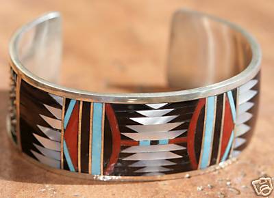 Zuni Native American Multi_Stone Bracelet